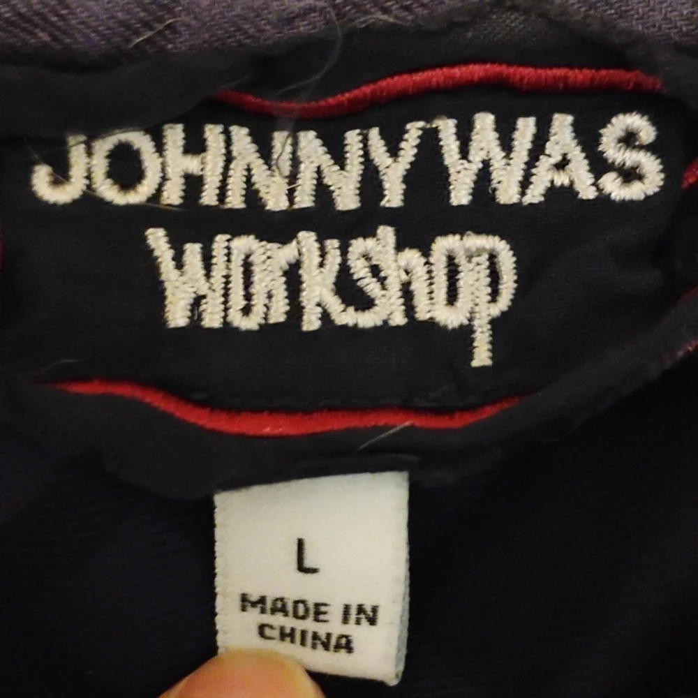 Johnny Was Workshop Emiko Velvet Back Oversized Plaid Shirt - Picture 4 of 8